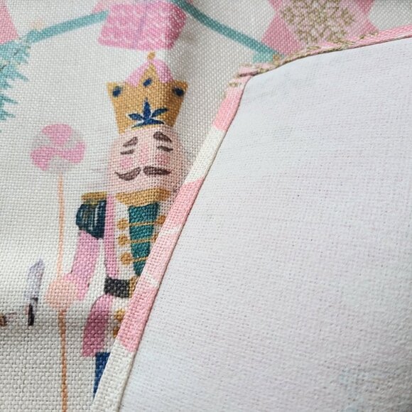 Nutcracker Placemats Christmas Decor 4pc Pink Xmas Holiday Table Decorations - Picture 7 of 7